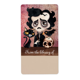 Edgar Poet Bookplates Labels Stickers