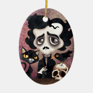 Edgar Poet Ceramic Ornament