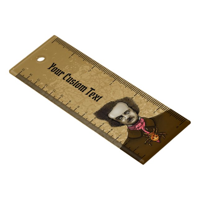 Edgar with Gold Bug 6 inch Ruler (Angled)