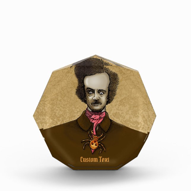 Edgar with Gold Bug Acrylic Award (Front)