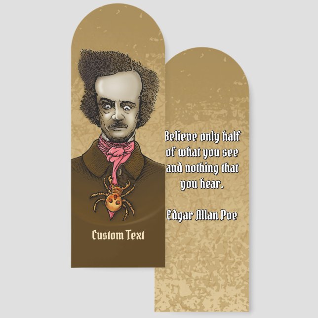 Edgar with Gold Bug Bookmarks (Front & Back)