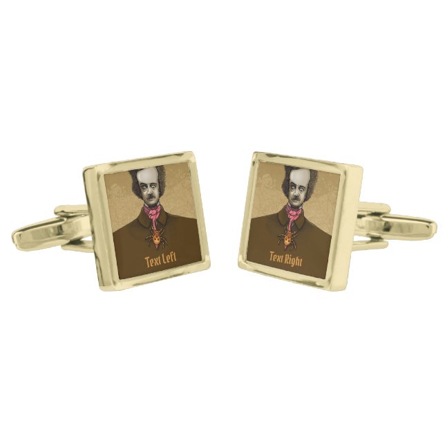 Edgar with Gold Bug Cufflinks (Angled)