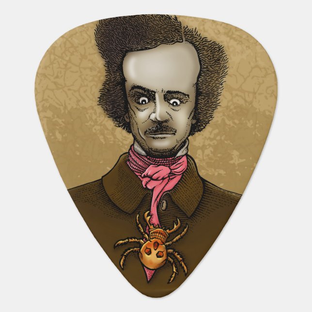 Edgar with Gold Bug Guitar Pick (Front)
