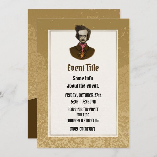 Edgar with Gold Bug Invitation