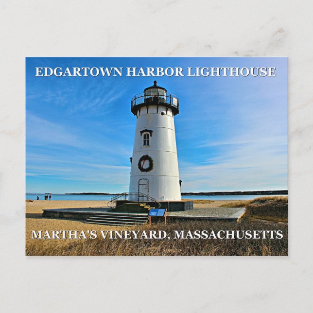 Edgartown Harbor Lighthous, Massachusetts Postcard (Front)