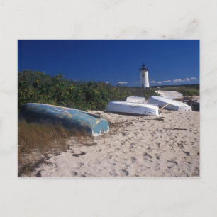 Edgartown Lighthouse and Beach Postcard