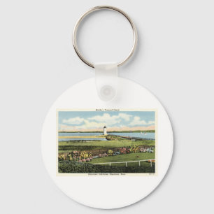 Edgartown Lighthouse Martha's Vineyard c1925 Keychain