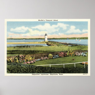 Edgartown Lighthouse Martha's Vineyard c1925 Poster