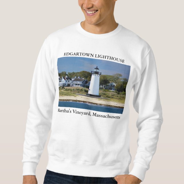 Edgartown Lighthouse, Martha's Vineyard Mass Sweatshirt (Front)
