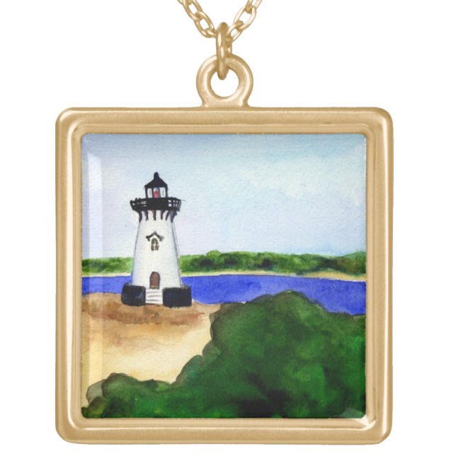 Edgartown Lighthouse Martha's Vineyard Necklace (Front)