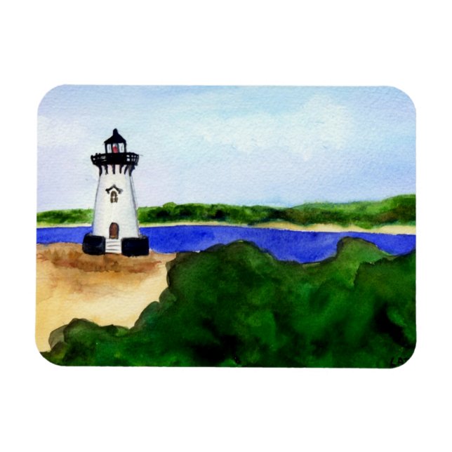 Edgartown Lighthouse Rectangle Magnet (Horizontal)