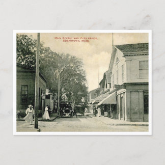 Edgartown MA Main St Post Office Vintage Style Postcard