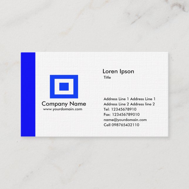 Edge - Blue Business Card (Front)