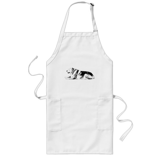 Edge Chef, Bold Lines Long Apron (Front)