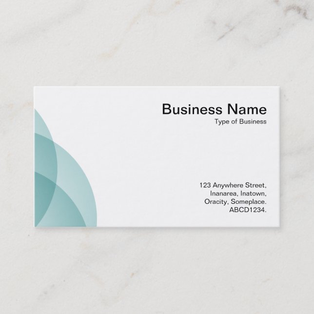 Edge Circles - Light Blue Green Business Card (Front)