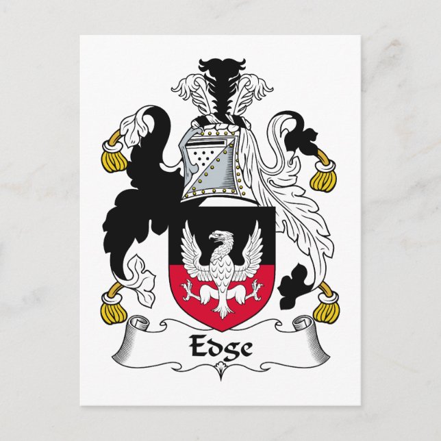 Edge Family Crest Postcard (Front)