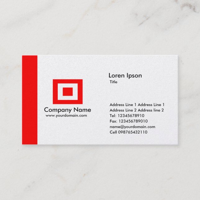 Edge Gold - Red Business Card (Front)