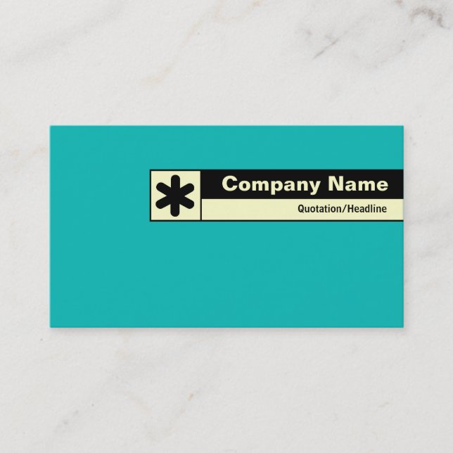 Edge Labeled - Aqua Blue 0ABAB5 Business Card (Front)