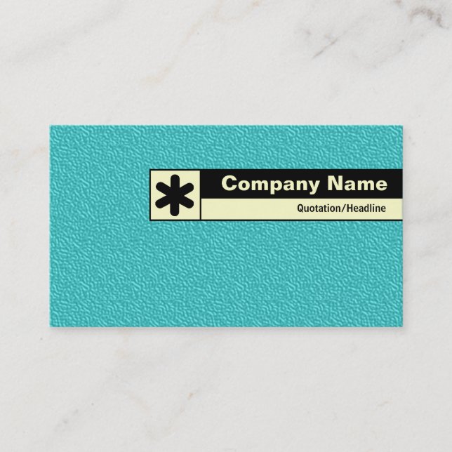 Edge Labeled - Aqua Embossed Tex Business Card (Front)