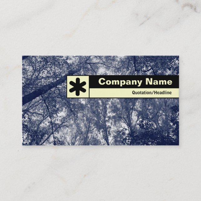 Edge Labeled - Blue Autumn Business Card (Front)
