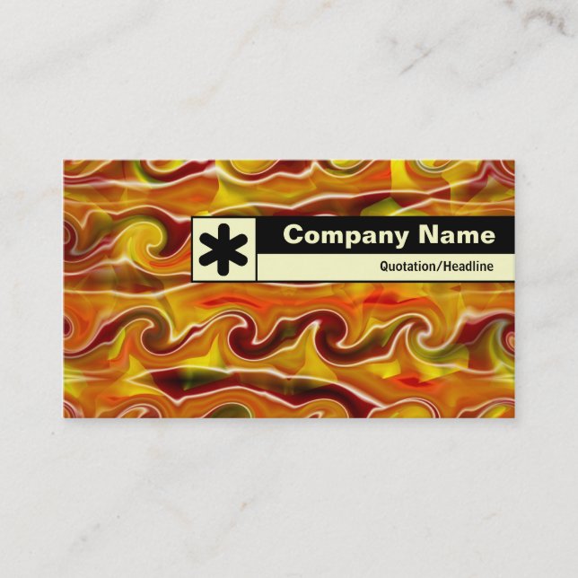 Edge Labeled - Blue Autumn Business Card (Front)