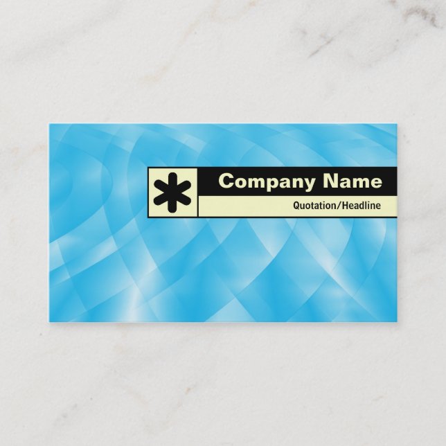 Edge Labeled - Blue Curves Business Card (Front)