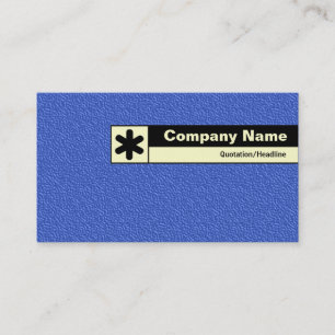 Edge Labeled - Blue Embossed Tex Business Card