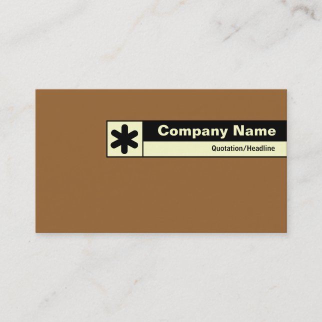 Edge Labeled - Brown 996633 Business Card (Front)