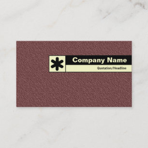 Edge Labeled - Brown Embossed Tex Business Card