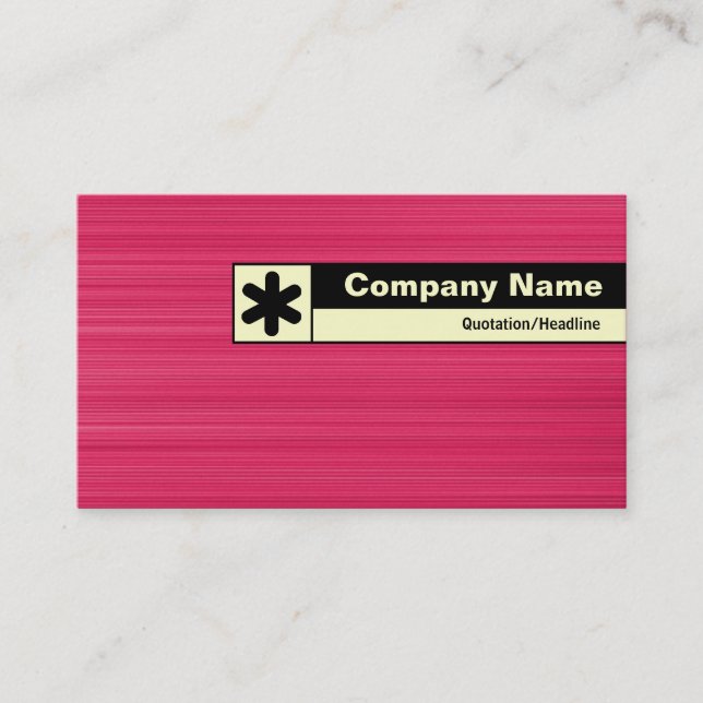 Edge Labeled - Brushed Crimson Business Card (Front)