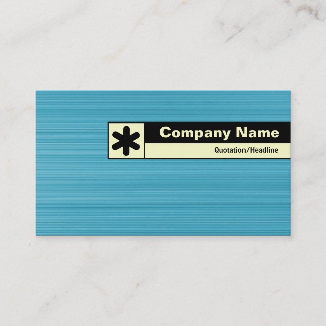 Edge Labeled - Brushed Pale Blue Business Card (Front)