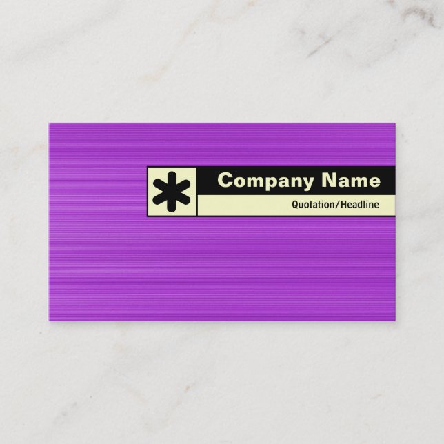 Edge Labeled - Brushed Purple Business Card (Front)