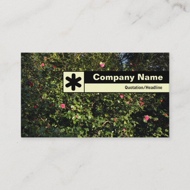 Edge Labeled - Camellia Bush Business Card (Front)