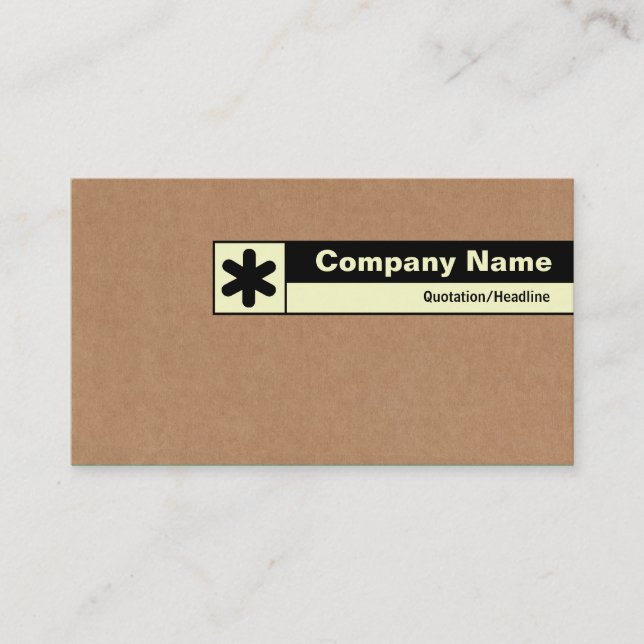 Edge Labeled - Cardboard Box Business Card (Front)
