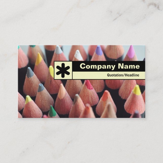 Edge Labeled - Color Pencils Business Card (Front)