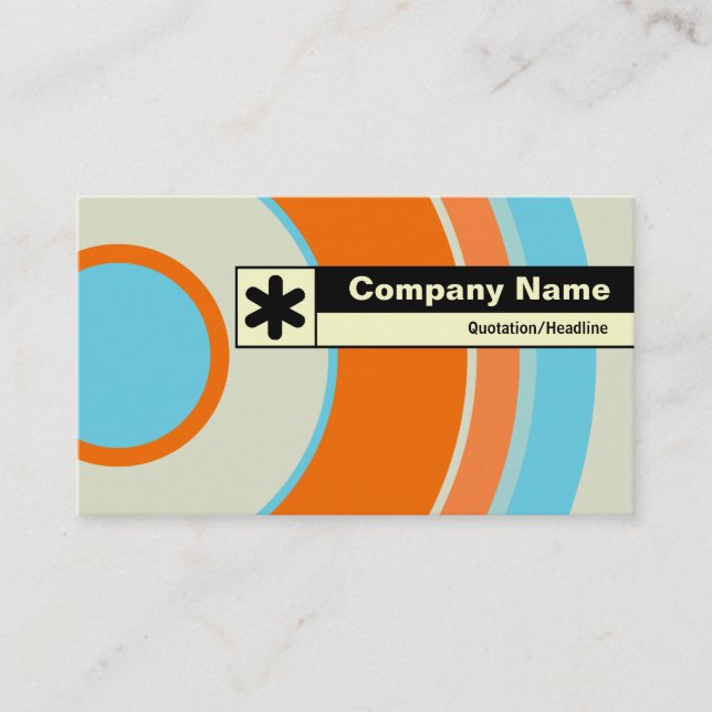Edge Labeled - Colorful  Circle 03 Business Card (Front)