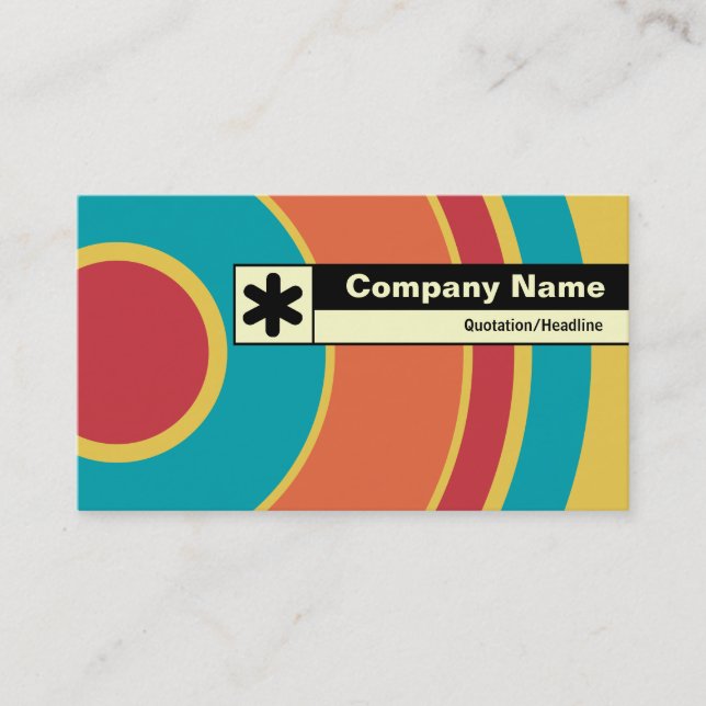 Edge Labeled - Colorful  Circle 05 Business Card (Front)