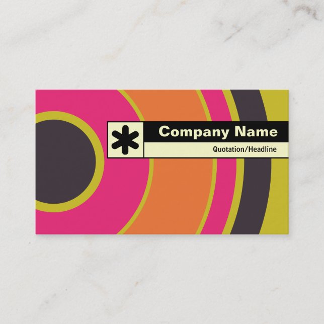 Edge Labeled - Colorful  Circle 06 Business Card (Front)