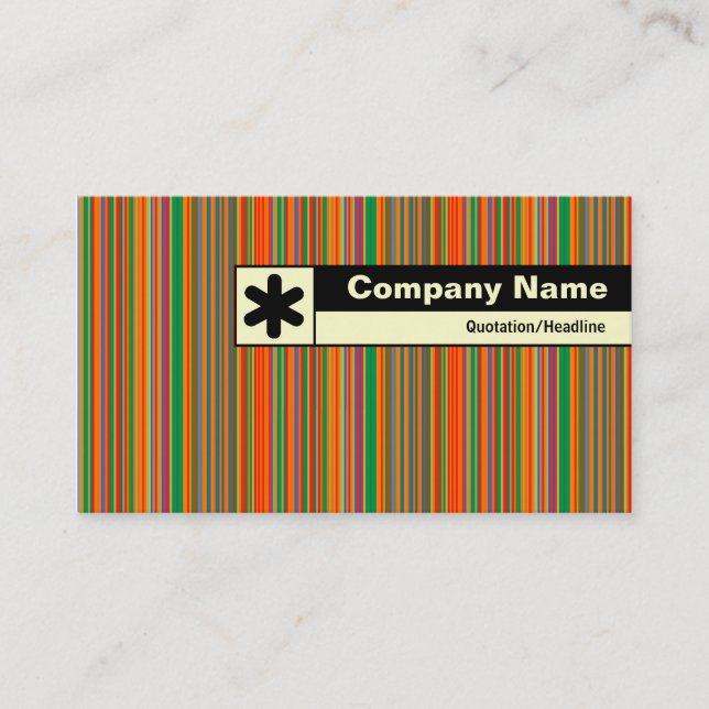 Edge Labeled - Colorful Stripes 01 Business Card (Front)