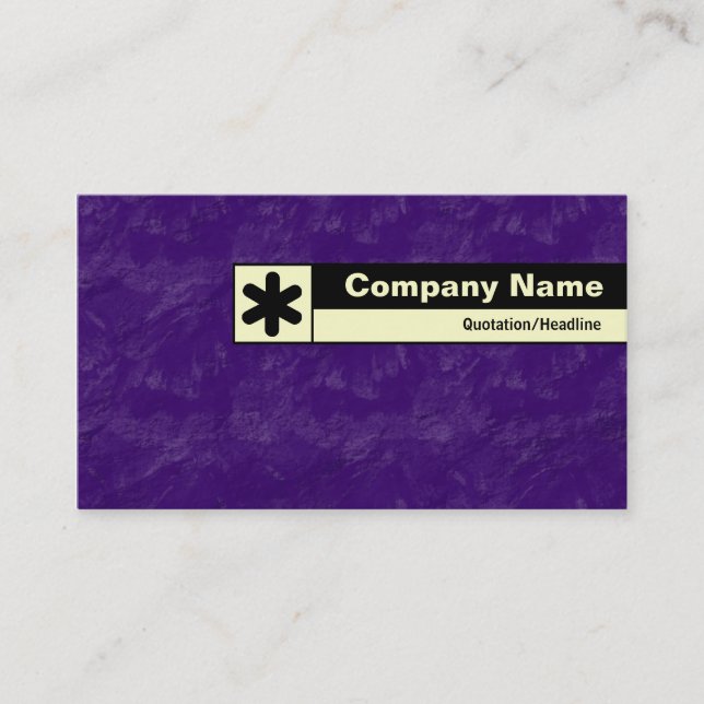 Edge Labeled - Deep Purple Brushed Business Card (Front)