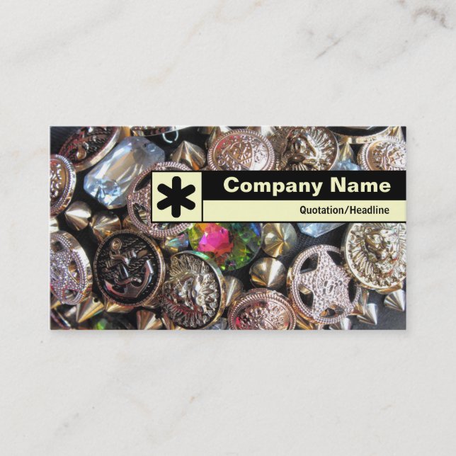 Edge Labeled - Flea Market Bling Business Card (Front)