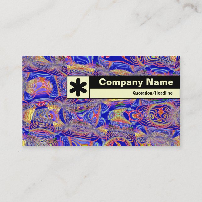 Edge Labeled - Fractal Abstract 061012a Business Card (Front)