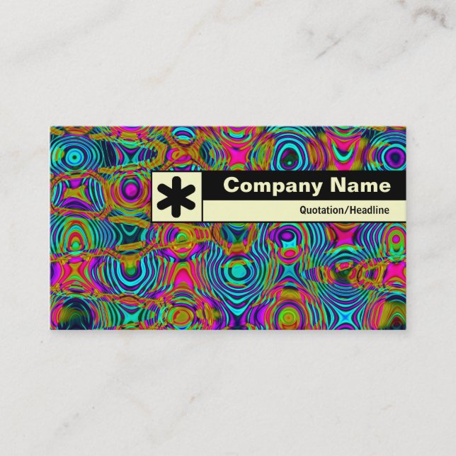 Edge Labeled - Fractal Abstract 191111a Business Card (Front)