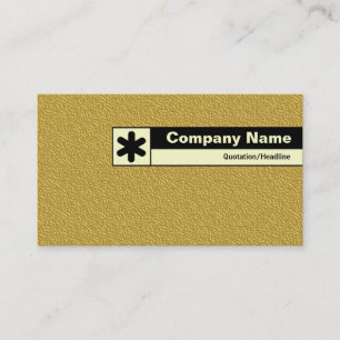 Edge Labeled - Golden Embossed Tex Business Card