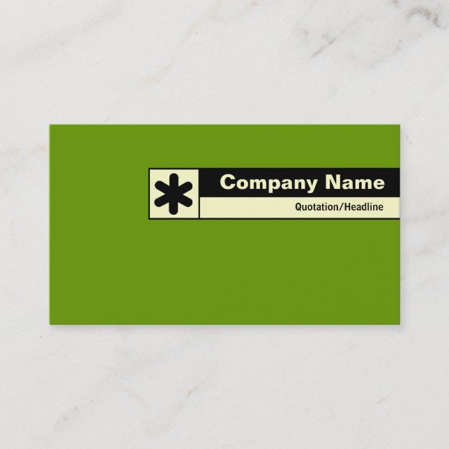 Edge Labeled - Green 669900 Business Card (Front)