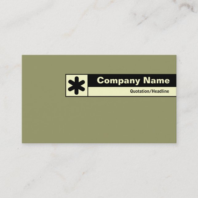 Edge Labeled - Green Brown 999966 Business Card (Front)