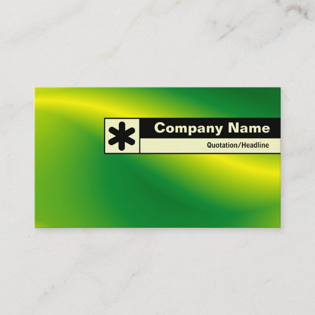 Edge Labeled - Green Wave Business Card (Front)