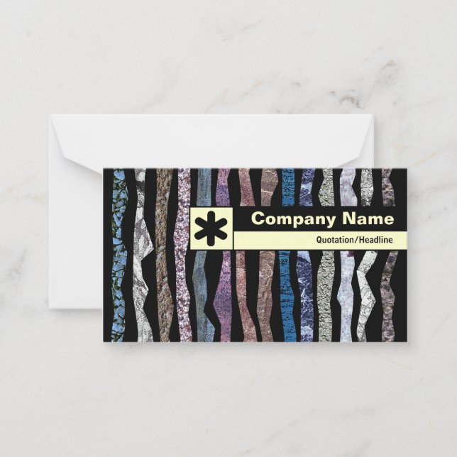 Edge Labeled - Mineral Stripes Note Card (Front)