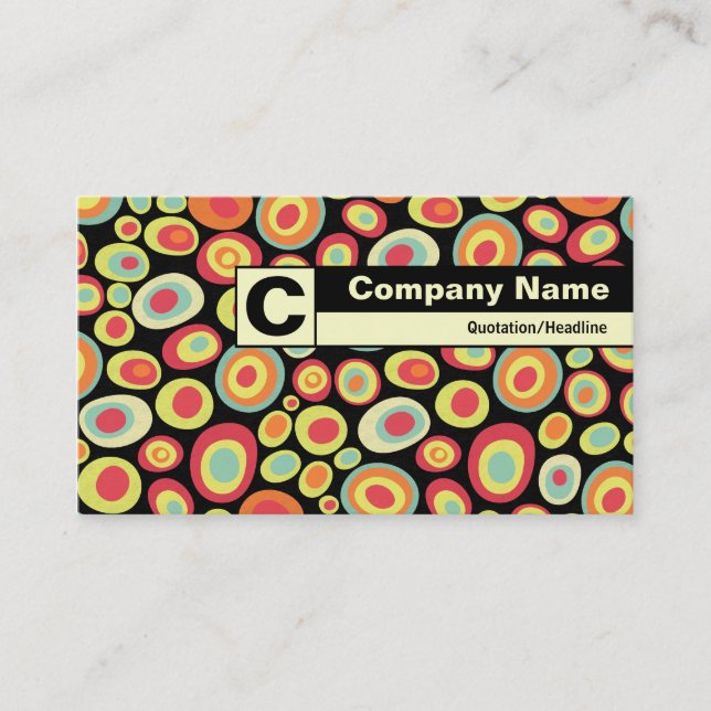 Edge Labeled Monogram - Abstract 220213 Business Card (Front)