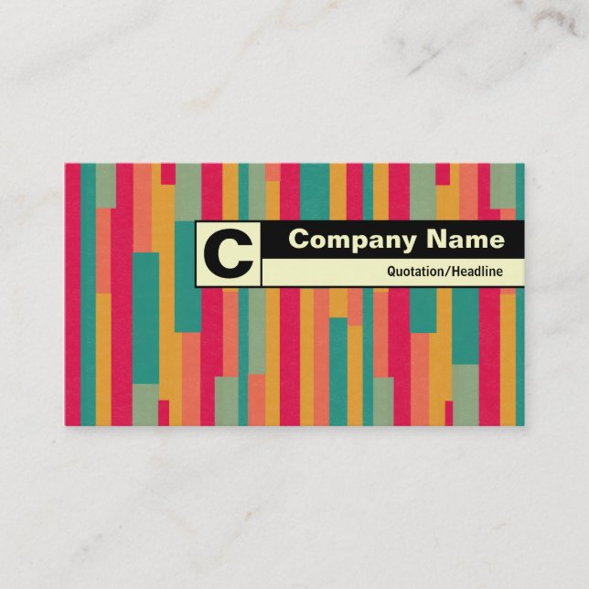 Edge Labeled Monogram - Abstract 240113 Business Card (Front)